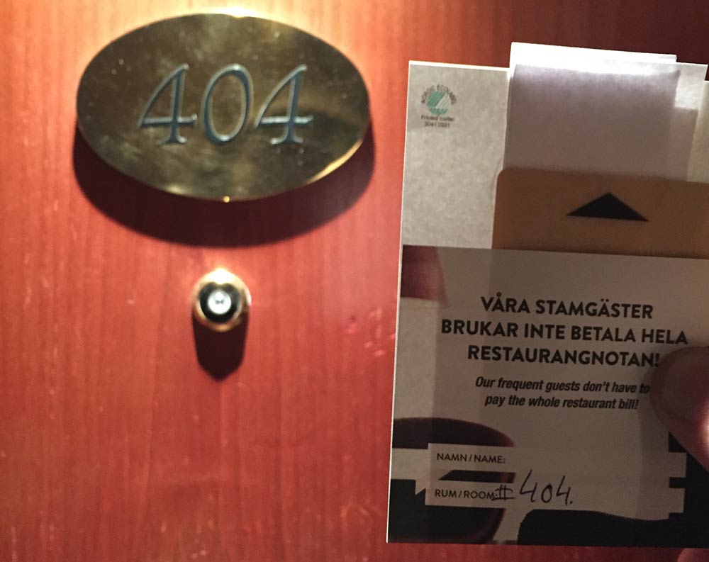 Room 404 at Scandic Hotell in Stockholm